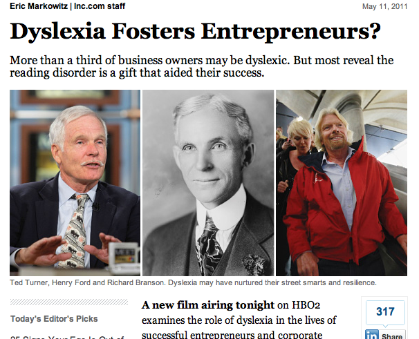 Dyslexia Fosters Entrepreneurs?